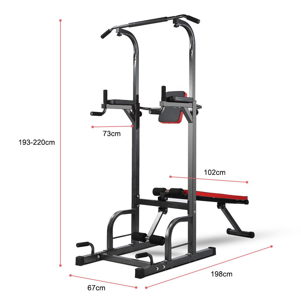 Garosa Fitness Trainer,Multifunction Pull閳ユ唹p Frame Bracket with Foldable Supine Position Plate Fitness Equipment,Pull閳ユ唹p Bracket