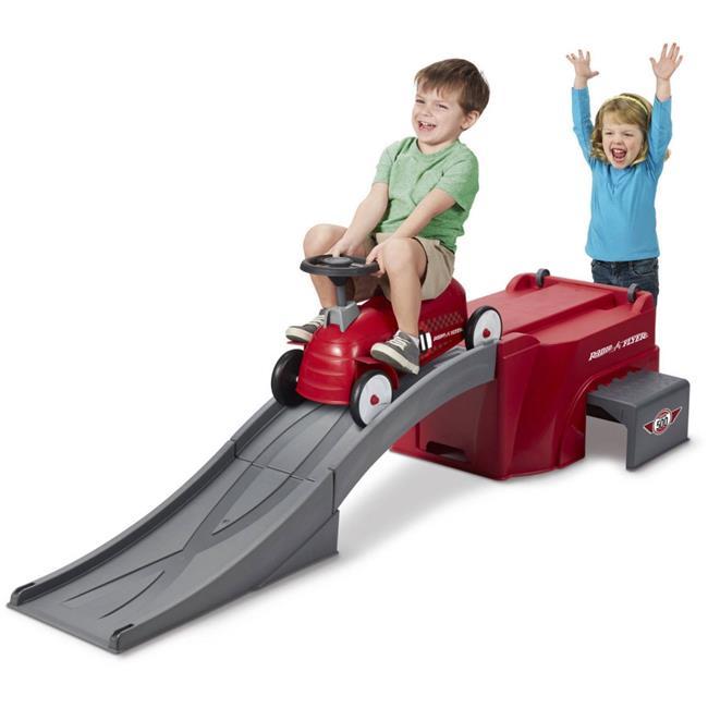 500 Ride on Car with Ramp Kids Toddler Toy Racing Sliding Race Track, Red - Boys & Girls