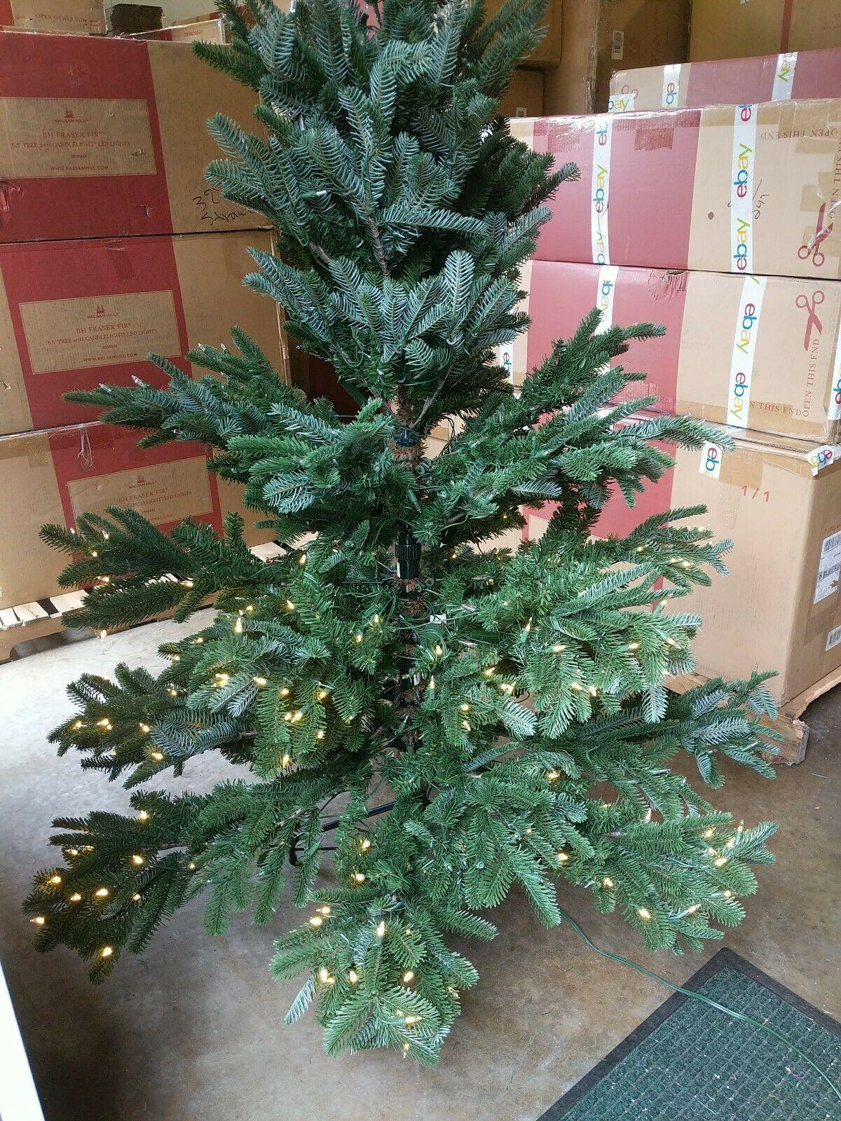 Open Box Defect Lights READ Balsam Hill European Fir 5.5' Tree w Candlelight LED
