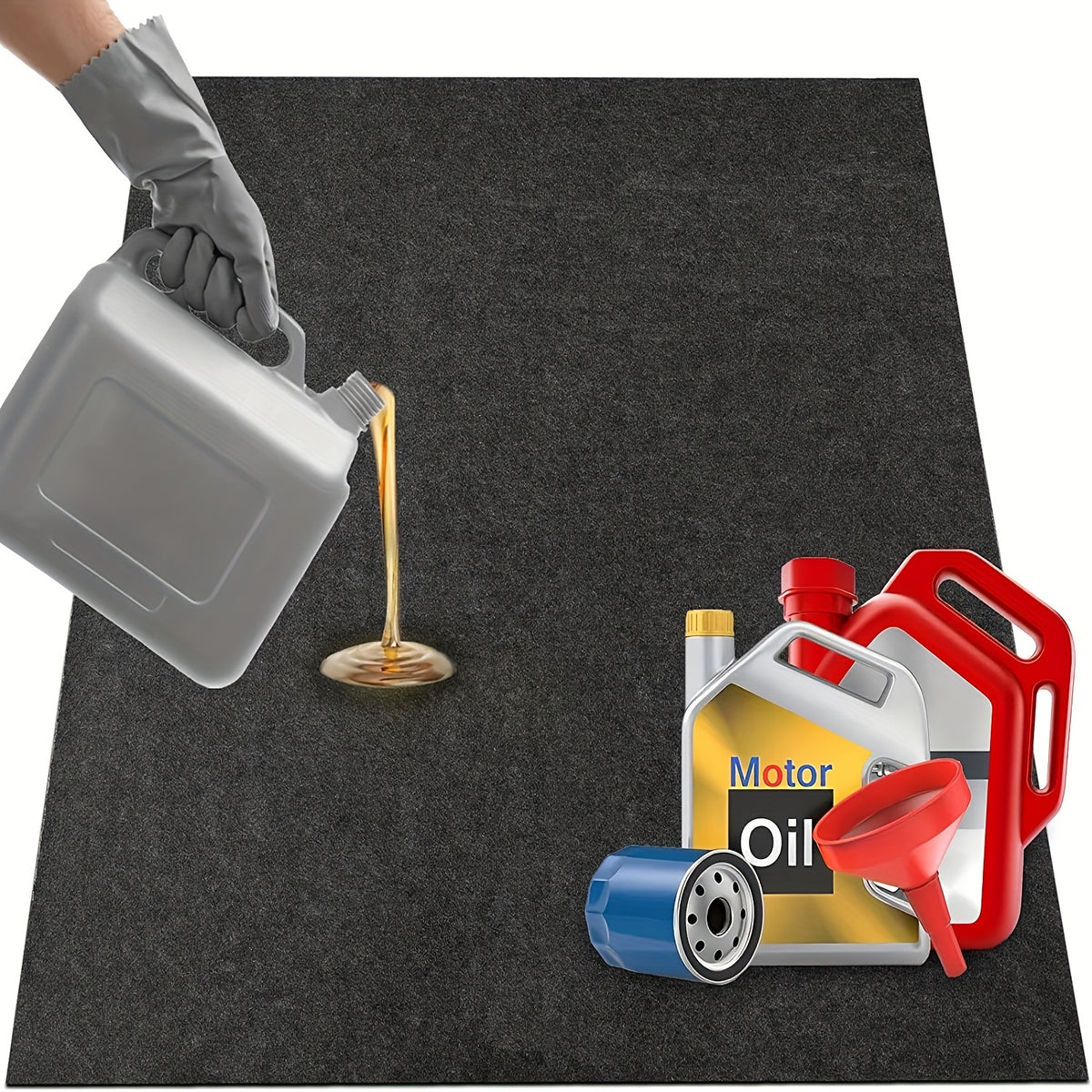 GaraFloor Mat Under Car,Oil Spill Mat,Waterproof BacAbsorbent Pad Protects GaraFloor from Spills, Drips, Splashes Stains. Durable, Reusable