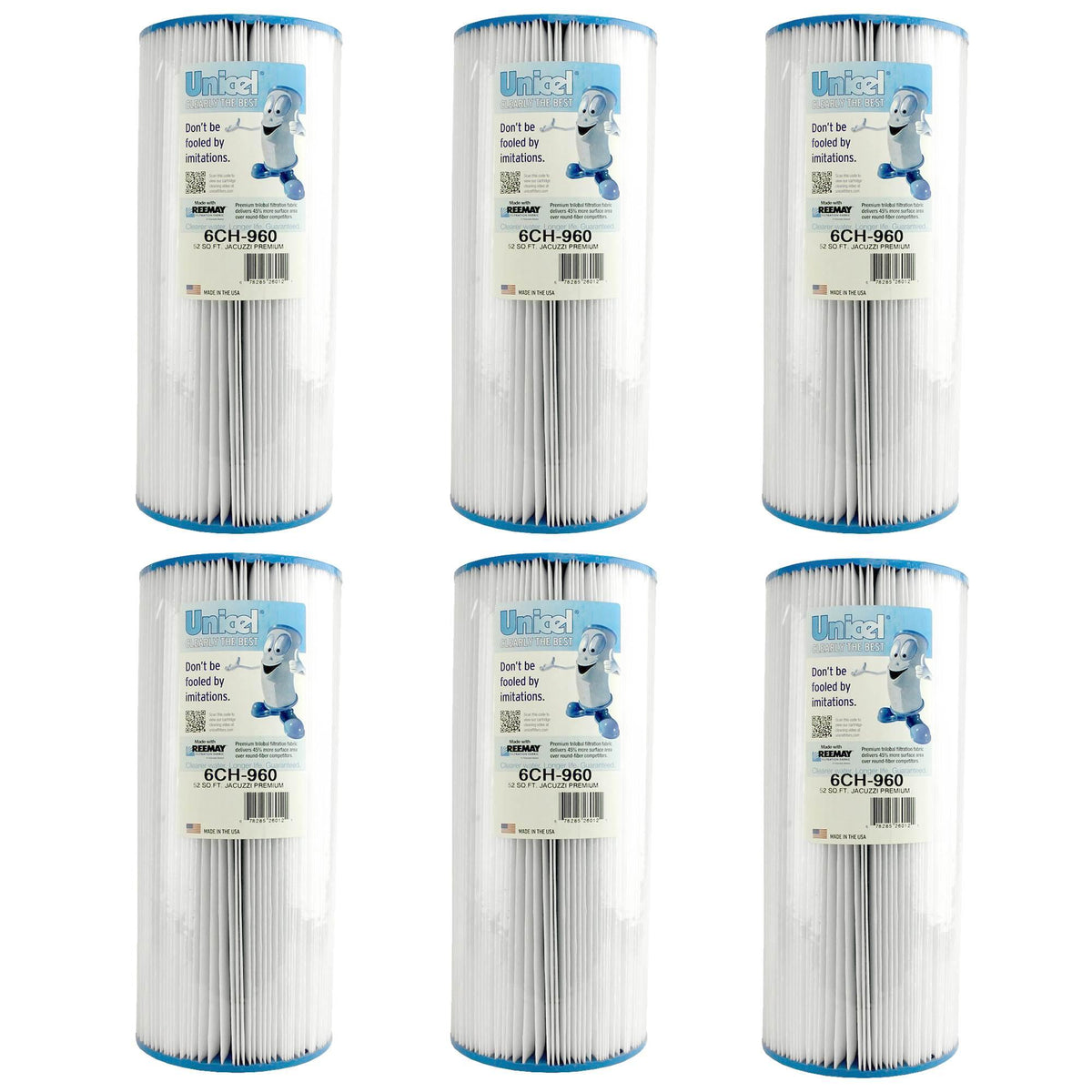 unicel 6ch-960 premium replacement pool spa filter cartridge (6 pack)
