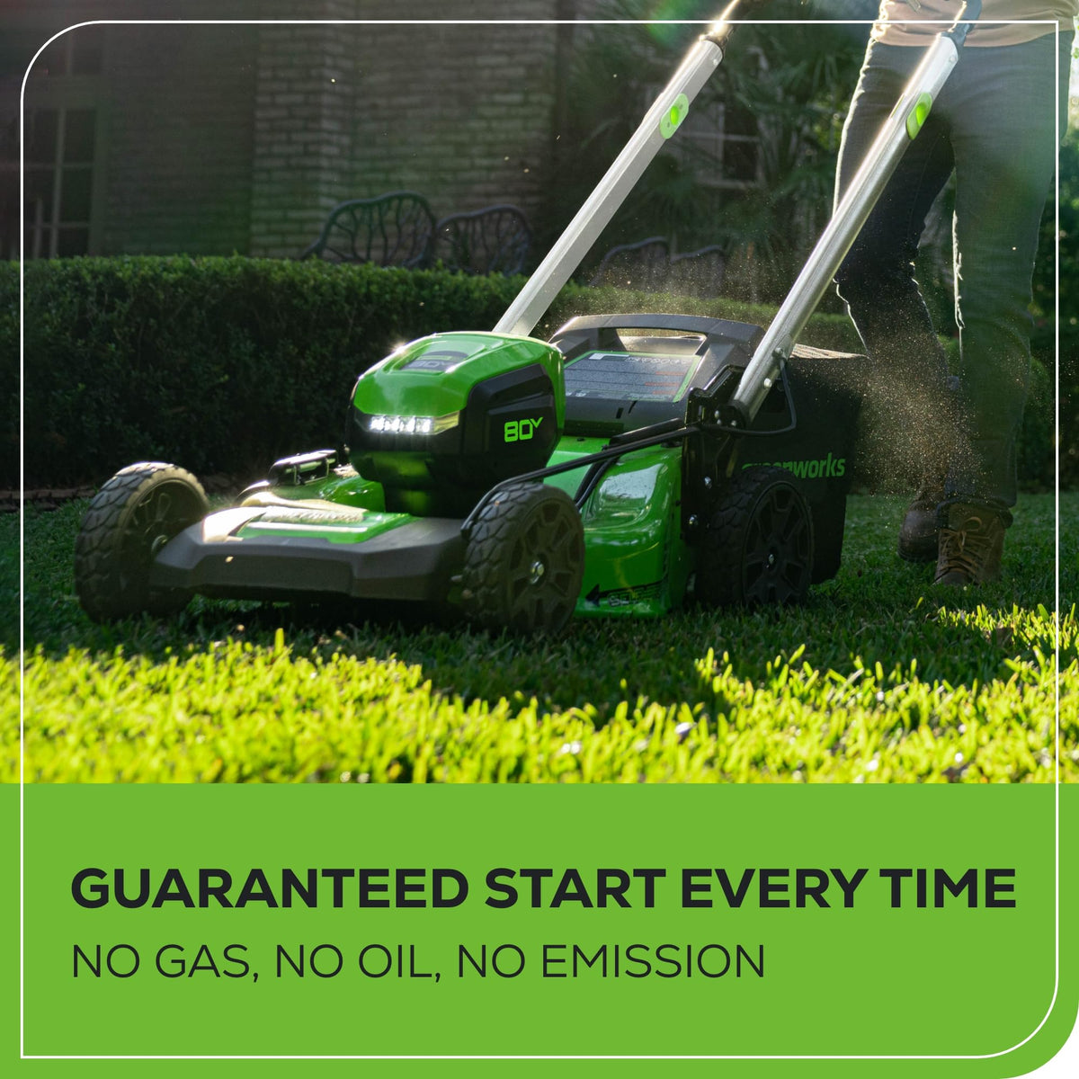 80V 21" Self-Propelled Cordless Lawn Mower – Brushless Motor, LED Lights, 4.0Ah Battery &amp; Rapid Charger (75+ Compatible Tools)