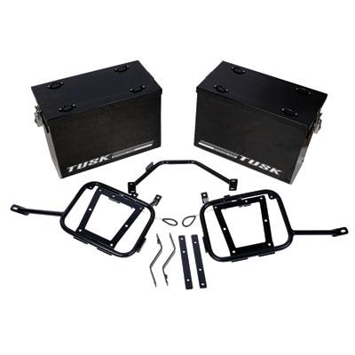 Aluminum Panniers with Pannier Racks Medium Black for KTM 990 Adventure Baja 2013