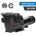 2hp  2-speed high-flo inground swimming pool pump strainer energy saving 230v us