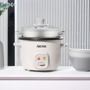 Rice Cooker, 2-Cup (Uncooked) / 4-Cup (Cooked), Steamer, Grain Cooker, Soup Maker, Oatmeal Cooker, Auto Keep Warm, 1 Qt, White, ARC-302-1NG