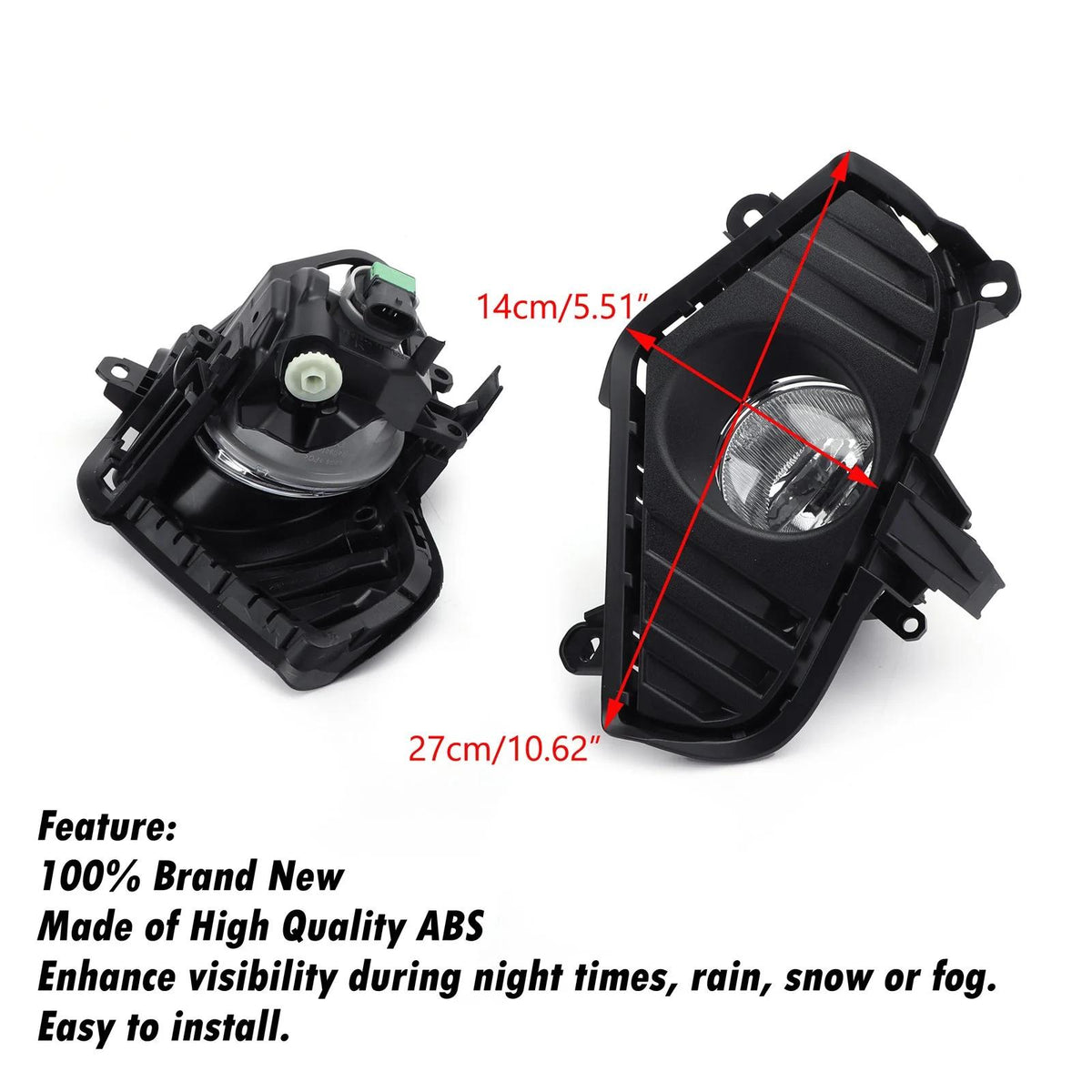 Fog Lights Bumper Driving Lamps w/ Switch + Bezel For Toyota RAV4 2023 2023 2023 Generic