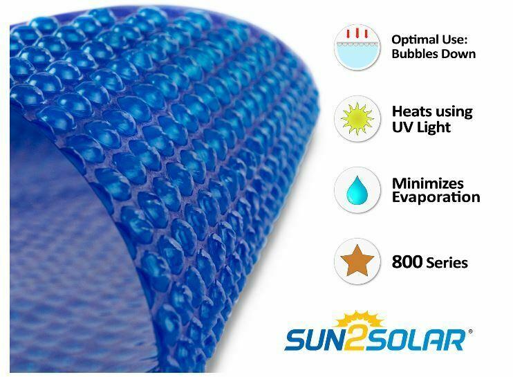 sun2solar 800 series solar blanket heater cover for oval shape swimming pools