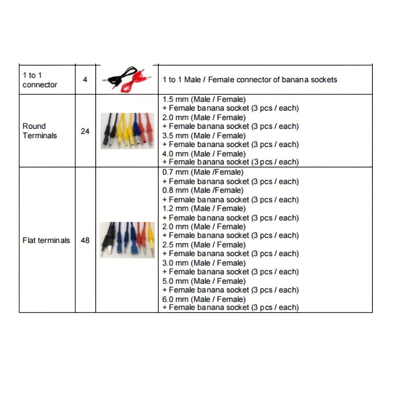 92 PiecesTest Lead Kit, Multifunctional Automotive Test Connector, ,multipurpose Test Wire Set, Multifunctional Test Auto Repair Wire Set