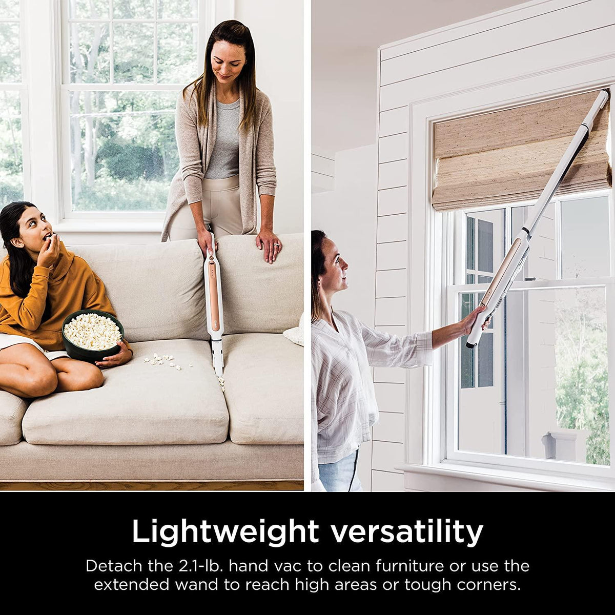 Shark WS642AE WANDVAC System, Ultra-Lightweight Powerful Cordless Stick Vacuum with HEPA Empty Base, Anti-Allergen Complete Seal, PowerFins, Self-Cleaning Brushroll &amp; Pet Tool, White
