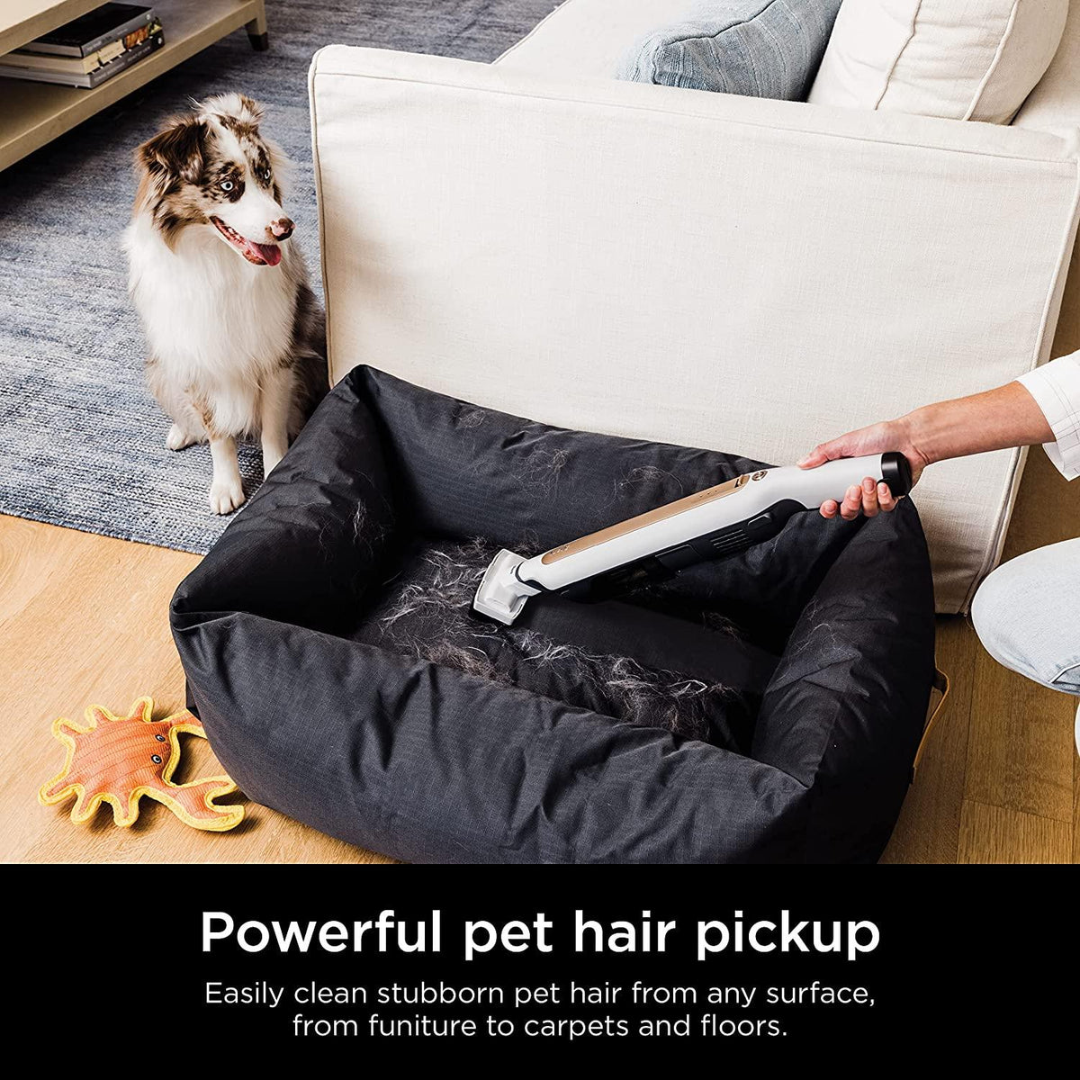 Shark WS642AE WANDVAC System, Ultra-Lightweight Powerful Cordless Stick Vacuum with HEPA Empty Base, Anti-Allergen Complete Seal, PowerFins, Self-Cleaning Brushroll &amp; Pet Tool, White