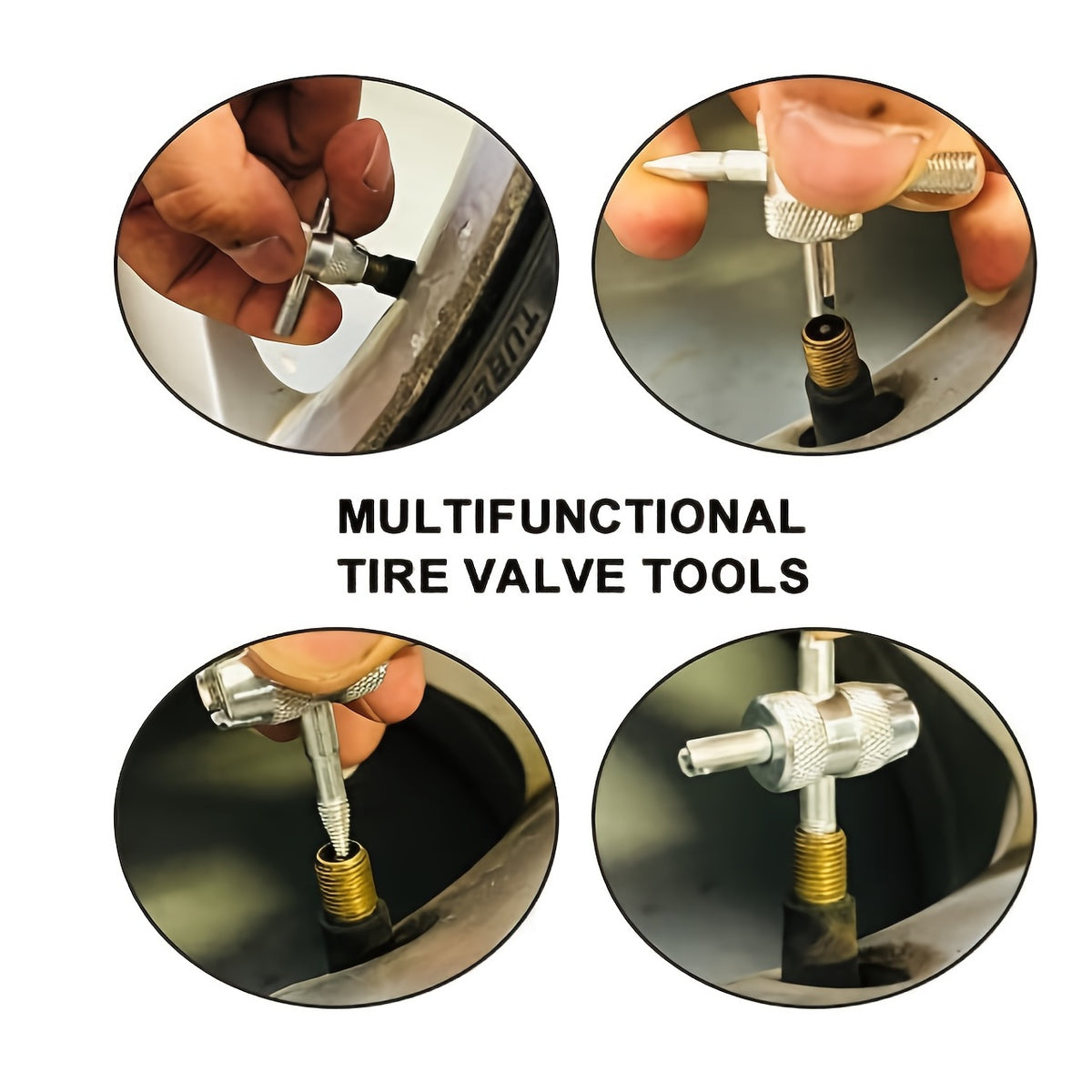 Upgrade Your Tire Maintenance With This 4-in-1 Multifunctional Valve Wrench!