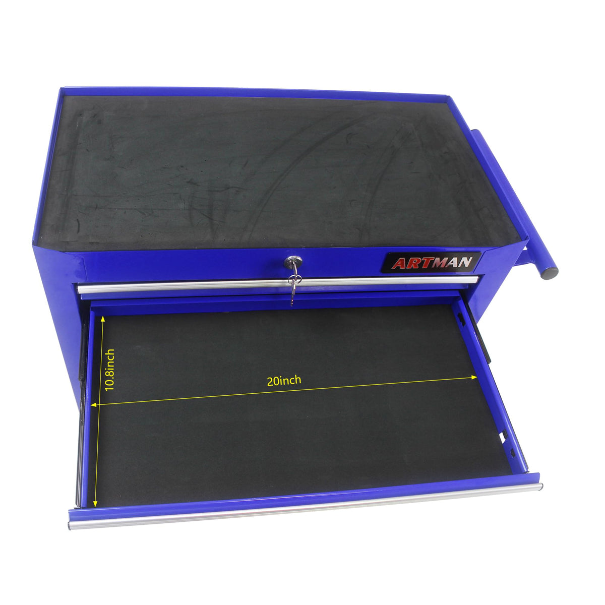 7 Drawers Rolling Tool Chest & Tool Box on Wheels | Heavy Duty Metal Cart with Ball Bearing Drawers | Fits US General Tool Box for GaraStora(Blue, 7 Drawers（29.9" H × 24.2" W × 12.9" D)