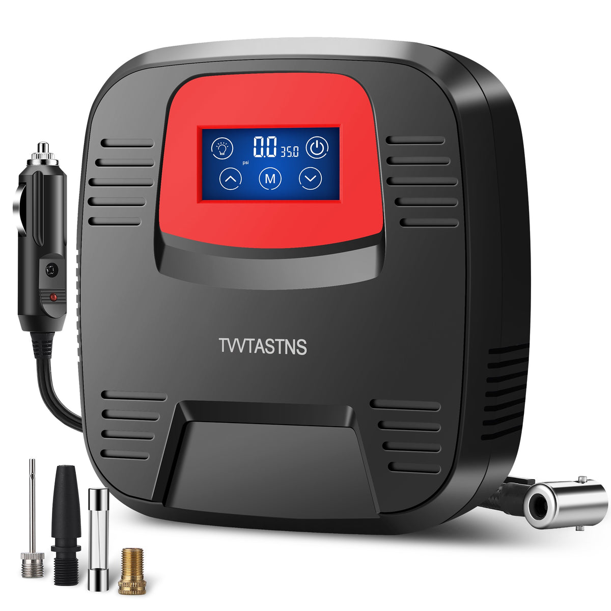 Air Compressor Tire Inflator, PortableI Auto Air Pump, Touchscreen And Emergency LED Light Inflator For Car Tire, Bicycle, Basketball And Others