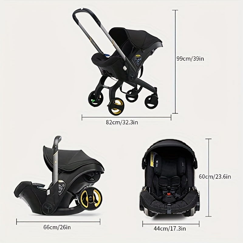 4 In 1Foldable Baby Stroller, A Good Helper For Mothers When Traveling, Shopping In Supermarkets, Baby Stroller Suitable For Christmas, Halloween, And Thanksgiving Gift