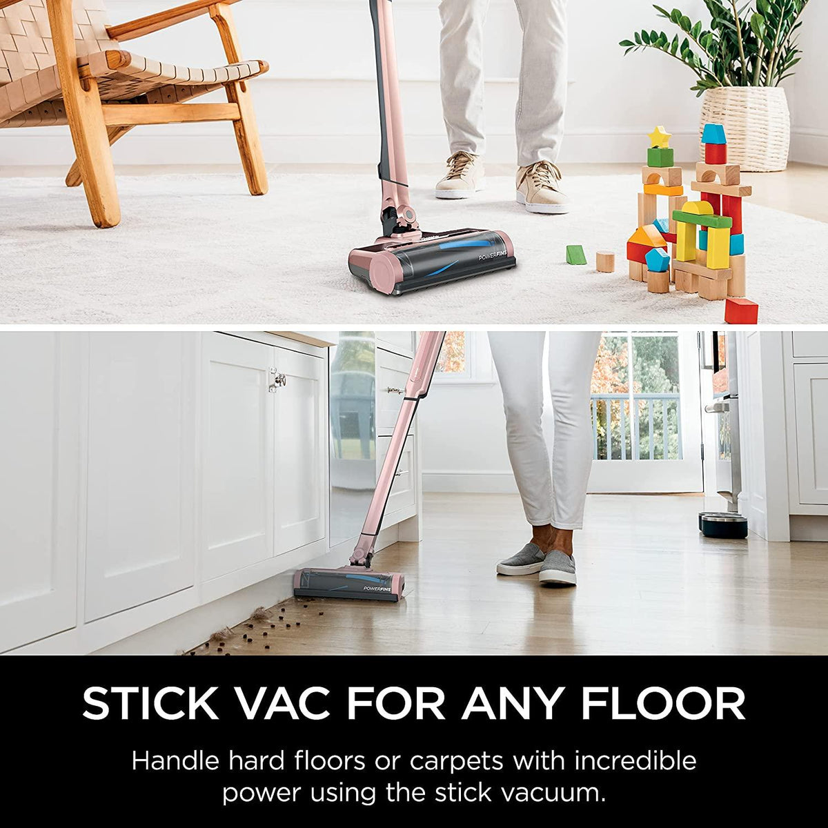 Shark WS632RGBRN WANDVAC System Ultra-Lightweight Powerful Cordless Stick Vacuum with Boost Mode, Charging Dock, Rose Gold