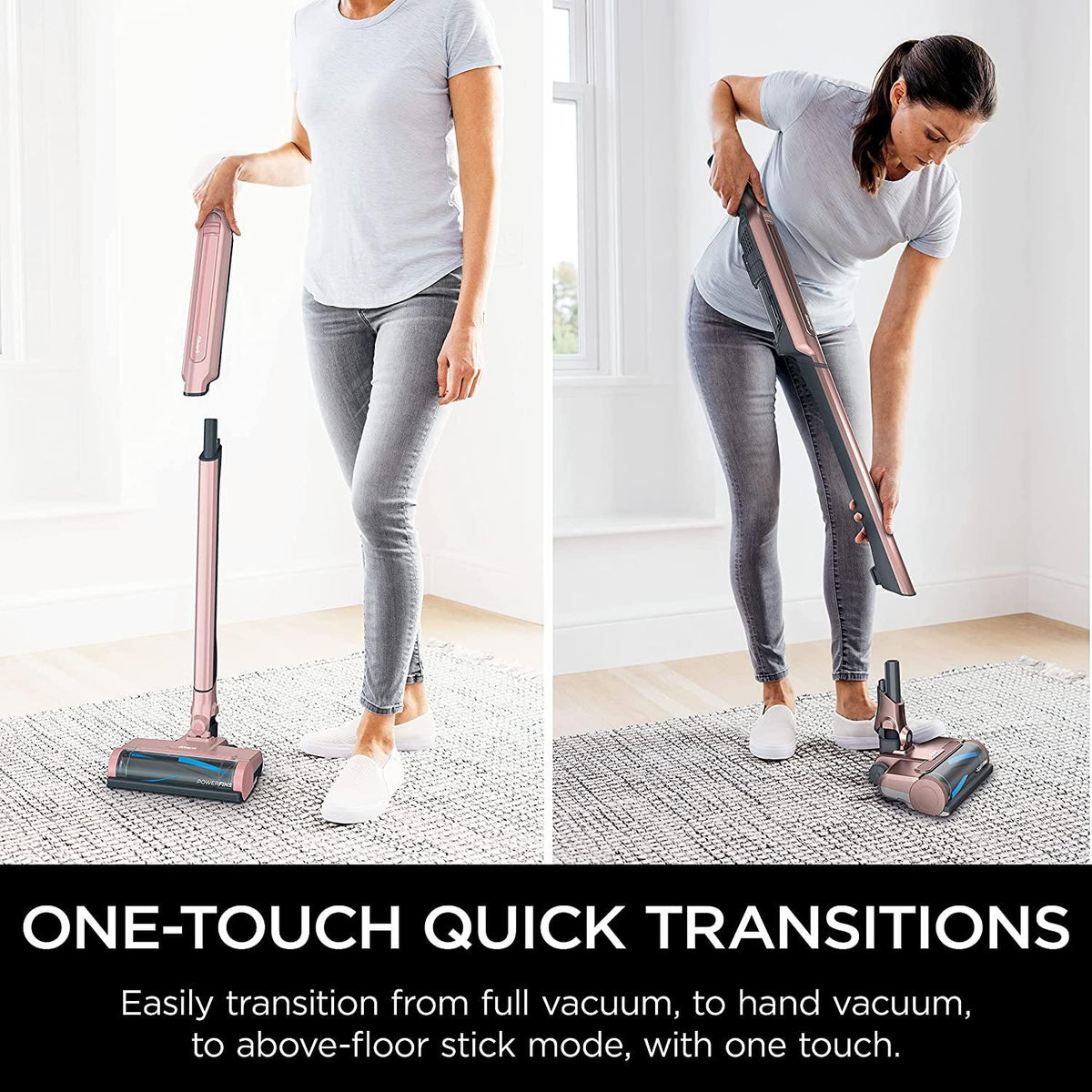 Shark WS632RGBRN WANDVAC System Ultra-Lightweight Powerful Cordless Stick Vacuum with Boost Mode, Charging Dock, Rose Gold