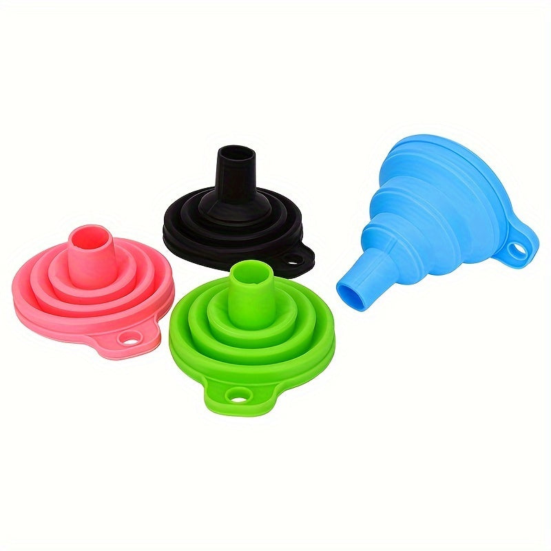Upgrade Your Car Maintenance With A Universal Silicone Liquid Funnel - Telescopic Long Neck For Easy Oil Changes!