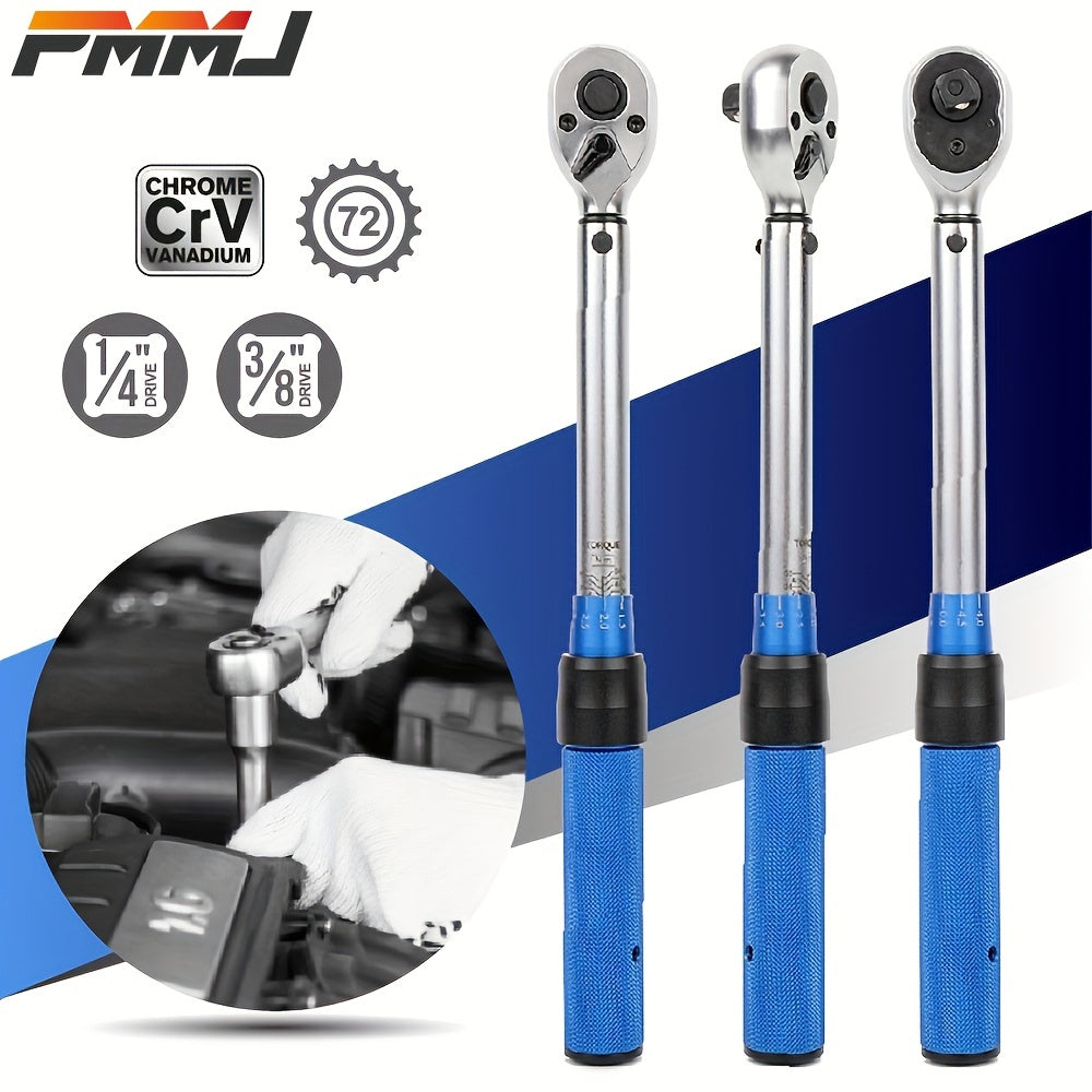 Torque Wrench 3/8'' 1/4''Square Drive Head Adjustable Torque Spanner 5-25N.m Hand Tools For Car Repair And Bike Repairing Square Drive Torque Key