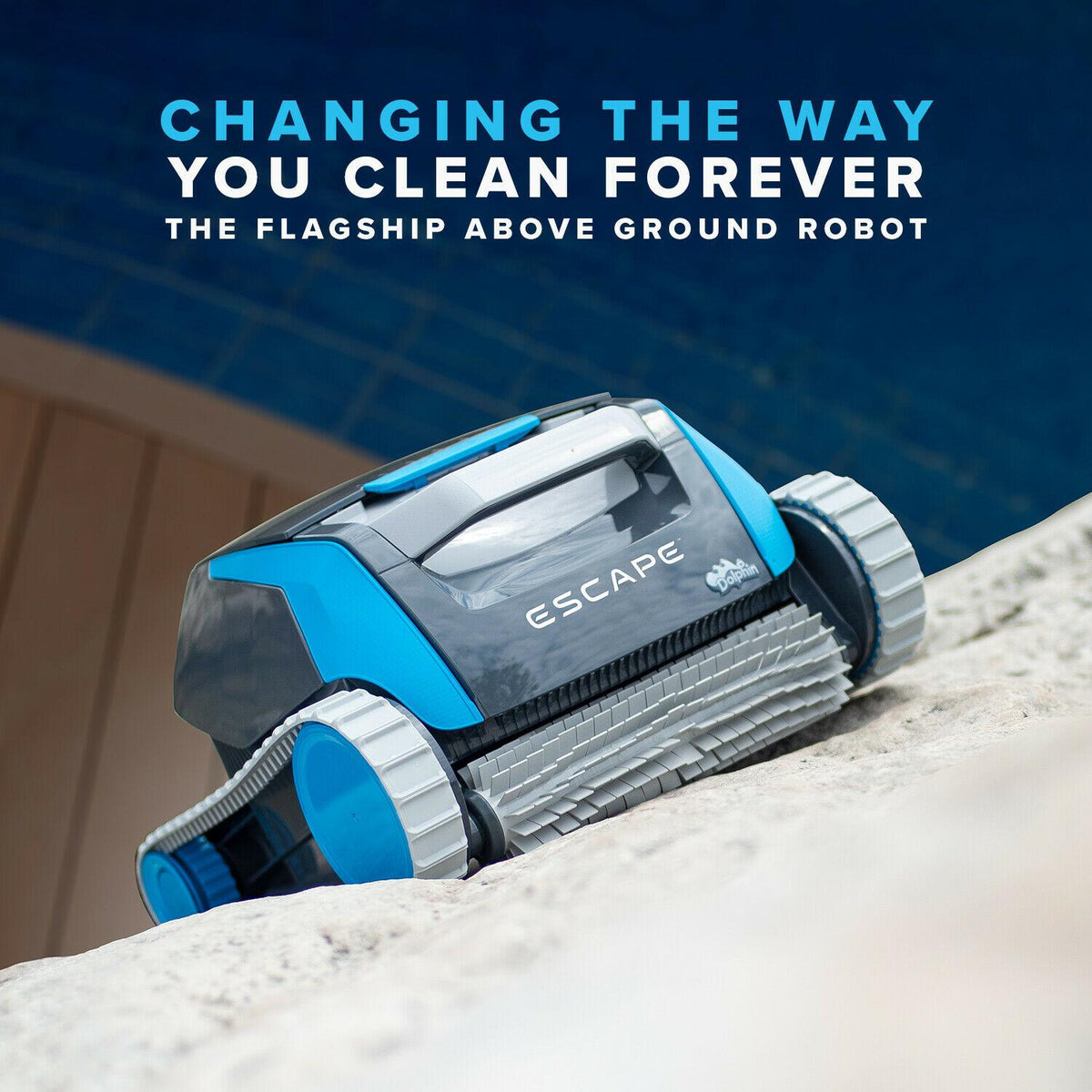 dolphin escape robotic pool cleaner for above ground pools - brand new
