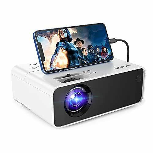 movie projector,smoent 1080p hd projector 7500l home projector video tv white
