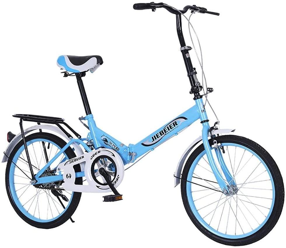 20" Folding Bike, Foldable Commuter Bicycle for Adult Student, Ultra-Light Portable Women's City Mountain Cycling for Outdoor Sports,Pink [US in Stock]