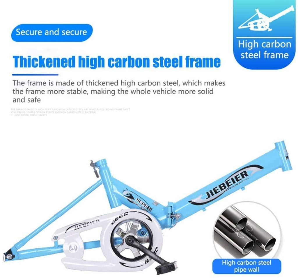 20" Folding Bike, Foldable Commuter Bicycle for Adult Student, Ultra-Light Portable Women's City Mountain Cycling for Outdoor Sports,Pink [US in Stock]