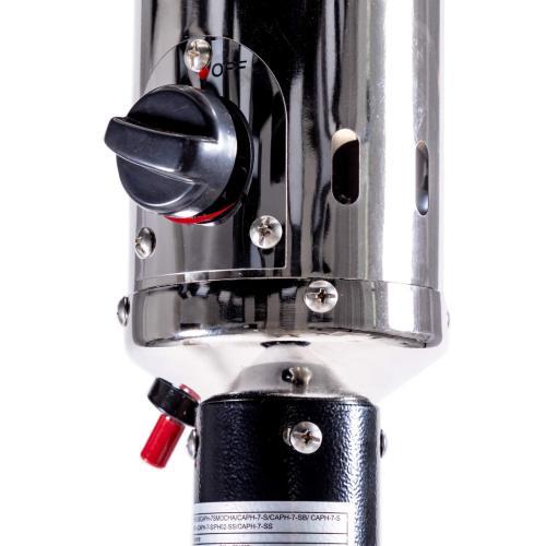 1Pc Outdoor Patio Propane Heater With Portable Wheels 88 Inch Standing Gas Outside Heater Stainless Steel Burner Commercial &amp; Residential Hammered Black For Party Steel Black
