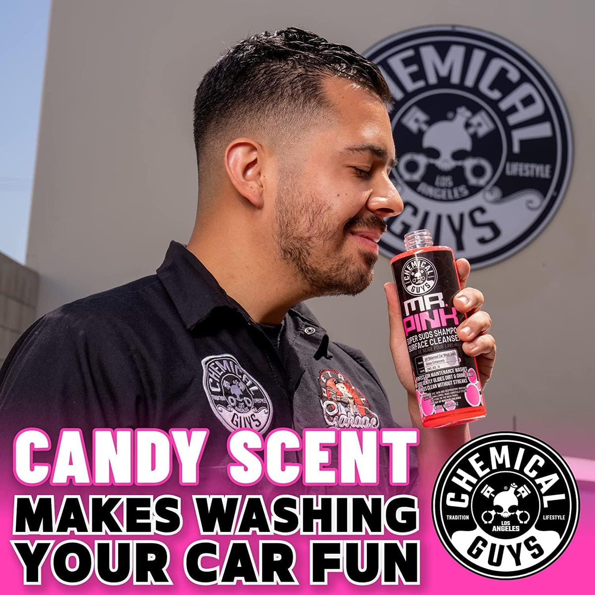 Chemical Guys CWS_402QDSW Car Wash &amp; Quick Detailer Bundle - Mr. Pink Foaming Car Wash Soap, 128 oz (1 Gallon) + Speed Wipe Sprayable Gloss &amp; Quick Detailer, 16 oz (2 Items)