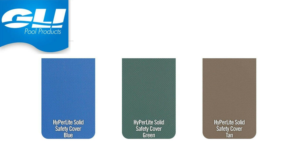 gli hyperlite grecian solid pool safety cover w/ right step, pump &amp; wood anchors