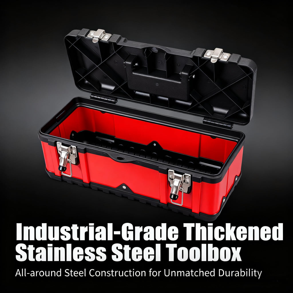 Tool Box 15.5 Inch Small Portable Tool Organizer Box with -in Short Non-slip Handle Car Box with Removable tray