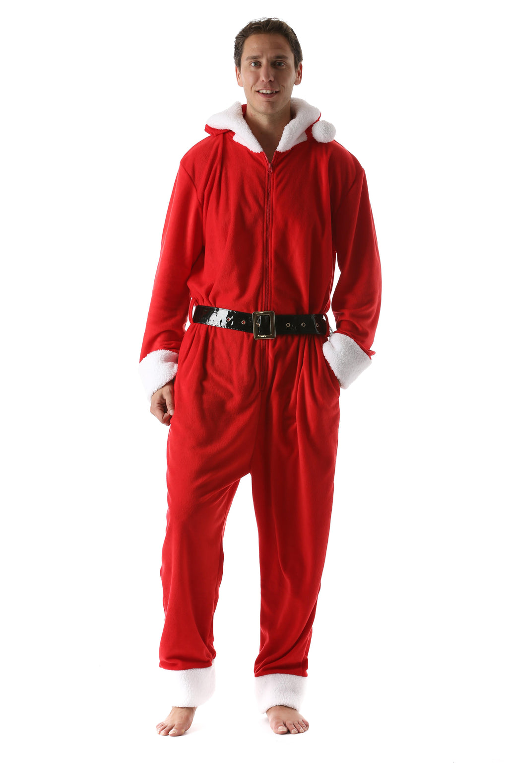 #followme Mens Christmas Adult Onesie Xmas (Santa, Medium)