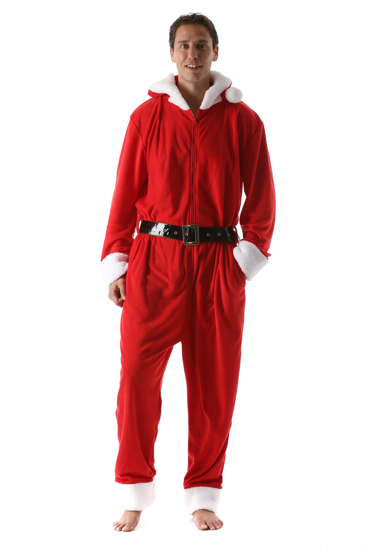 #followme Mens Christmas Adult Onesie Xmas (Santa, Medium)