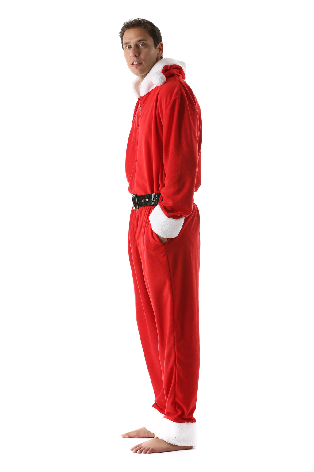 #followme Mens Christmas Adult Onesie Xmas (Santa, Medium)