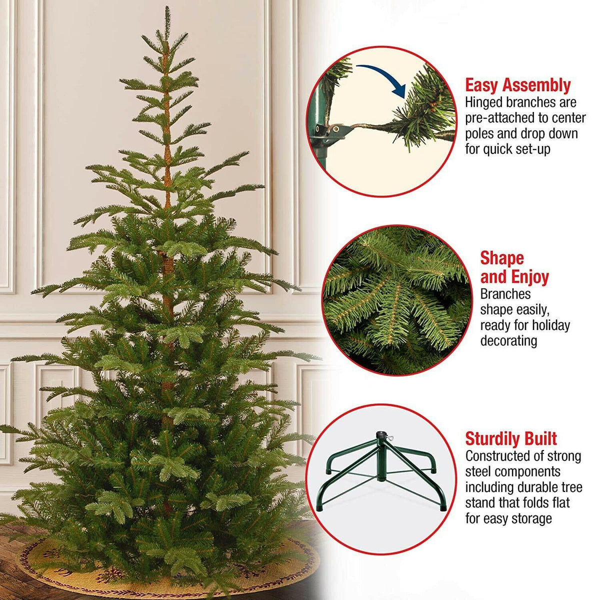 National Tree Company 7.5 Foot Indoor Artificial Norwegian Spruce Christmas Tree