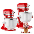 Ice Cream Maker Attachment for  Stand Mixer | 2 Quart Ice Cream Bowl, Fits for  4.5 Qt & Larger Models - Homemade Ice Cream, Gelato & Sorbet, Ice Cream Machine by