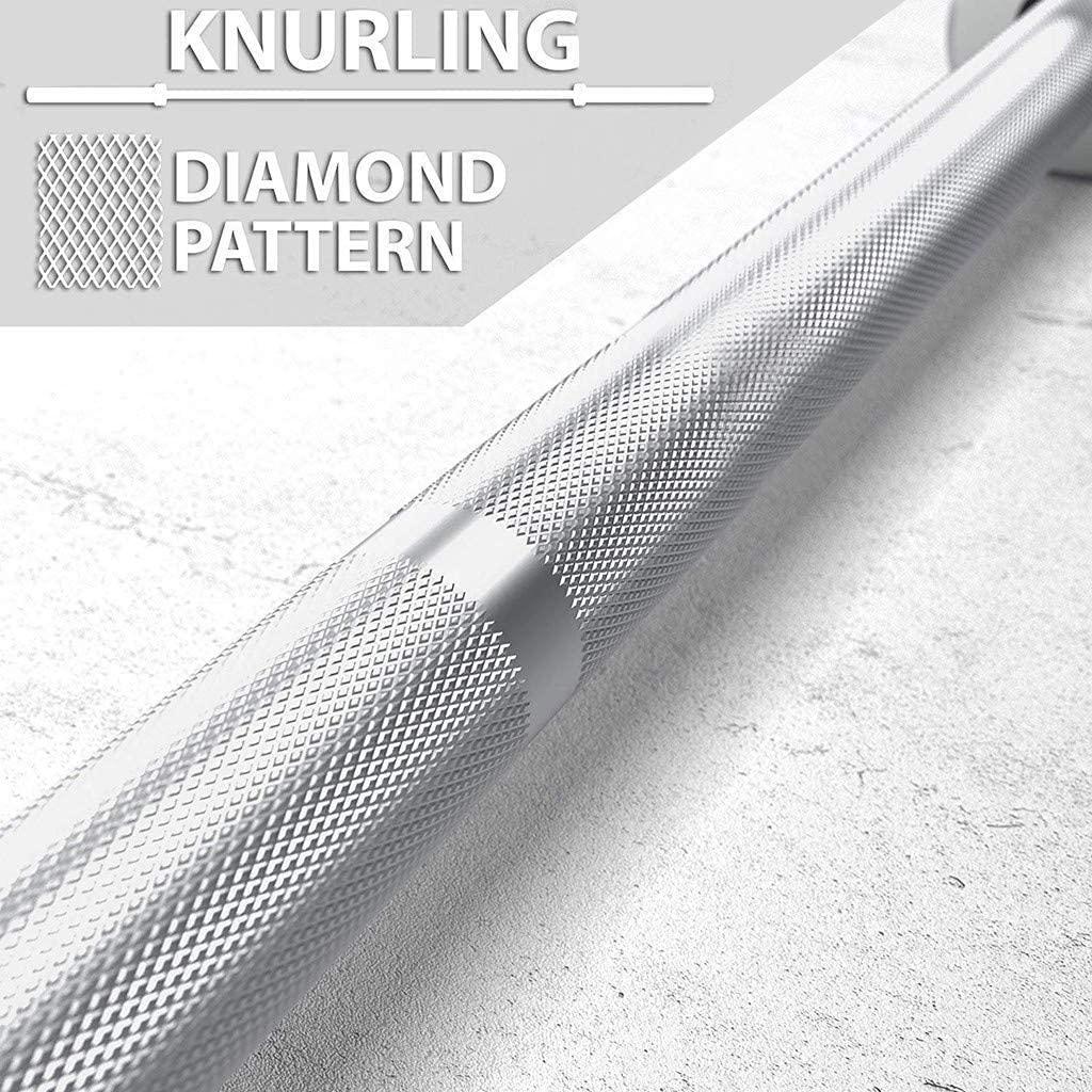 7ft Olympic Barbell Bar Standard Weight Bar for Power Lifting and Power Lifting Barbell, 1000-Pound Capacity