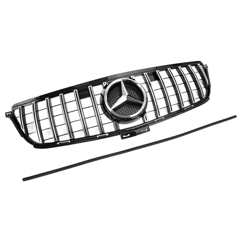 2012-2015 Benz W166 ML-Class ML300 ML320 ML350 ML400 GTR Style Chrome Black Front Grille Grill Generic