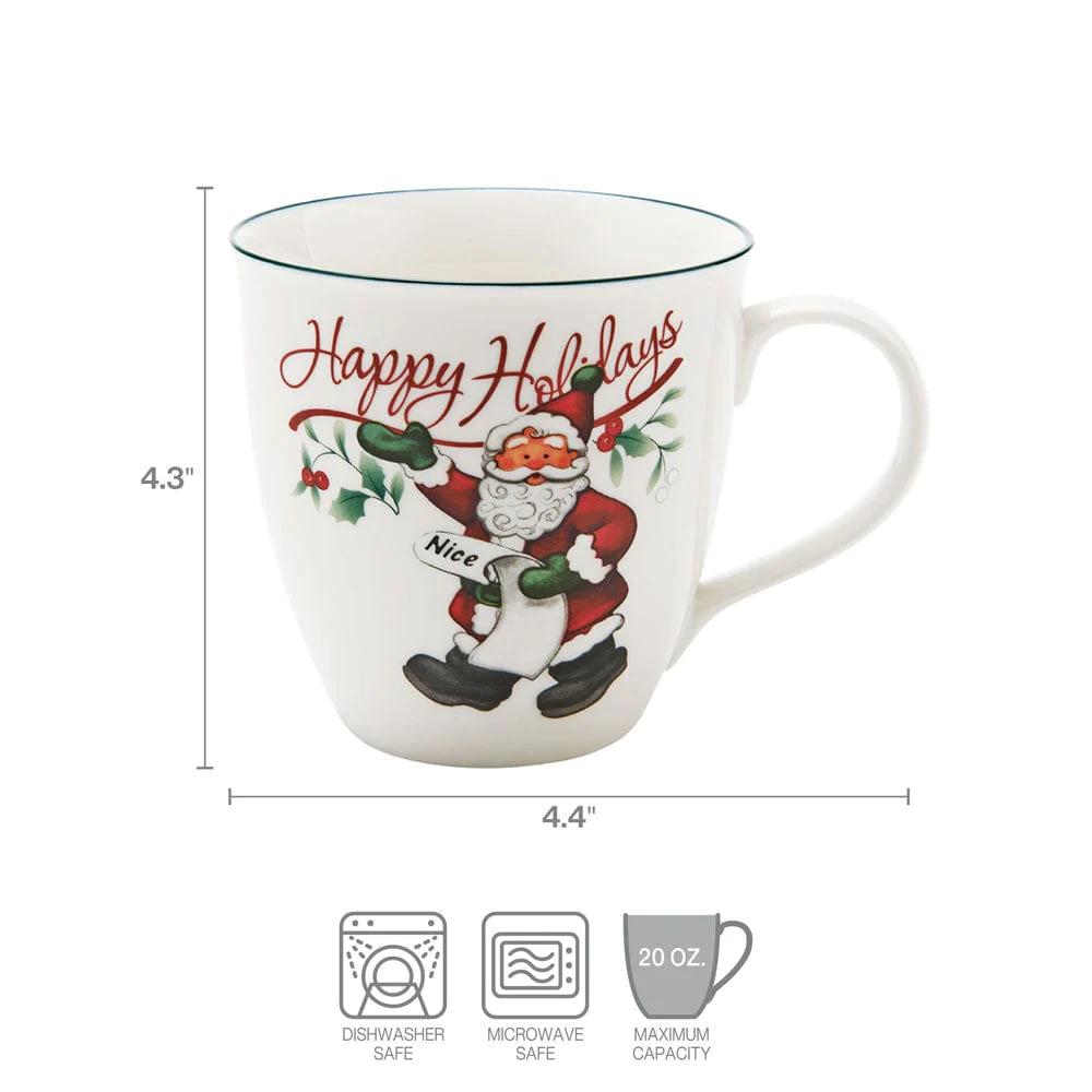 WinterberrySet of 2 Naughty and Nice Mugs