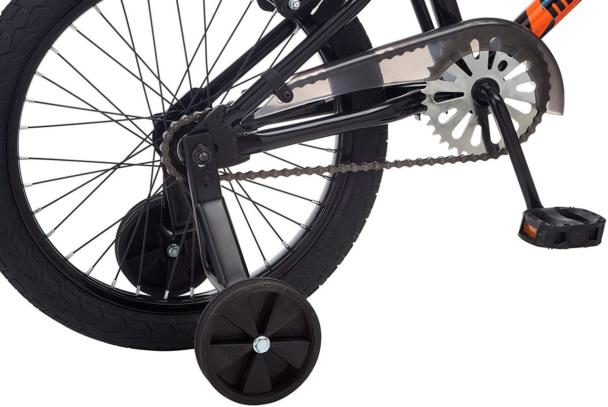 Mongoose Switch BMX Bike for Kids, 18-Inch Wheels, Includes Removable Training Wheels , Black