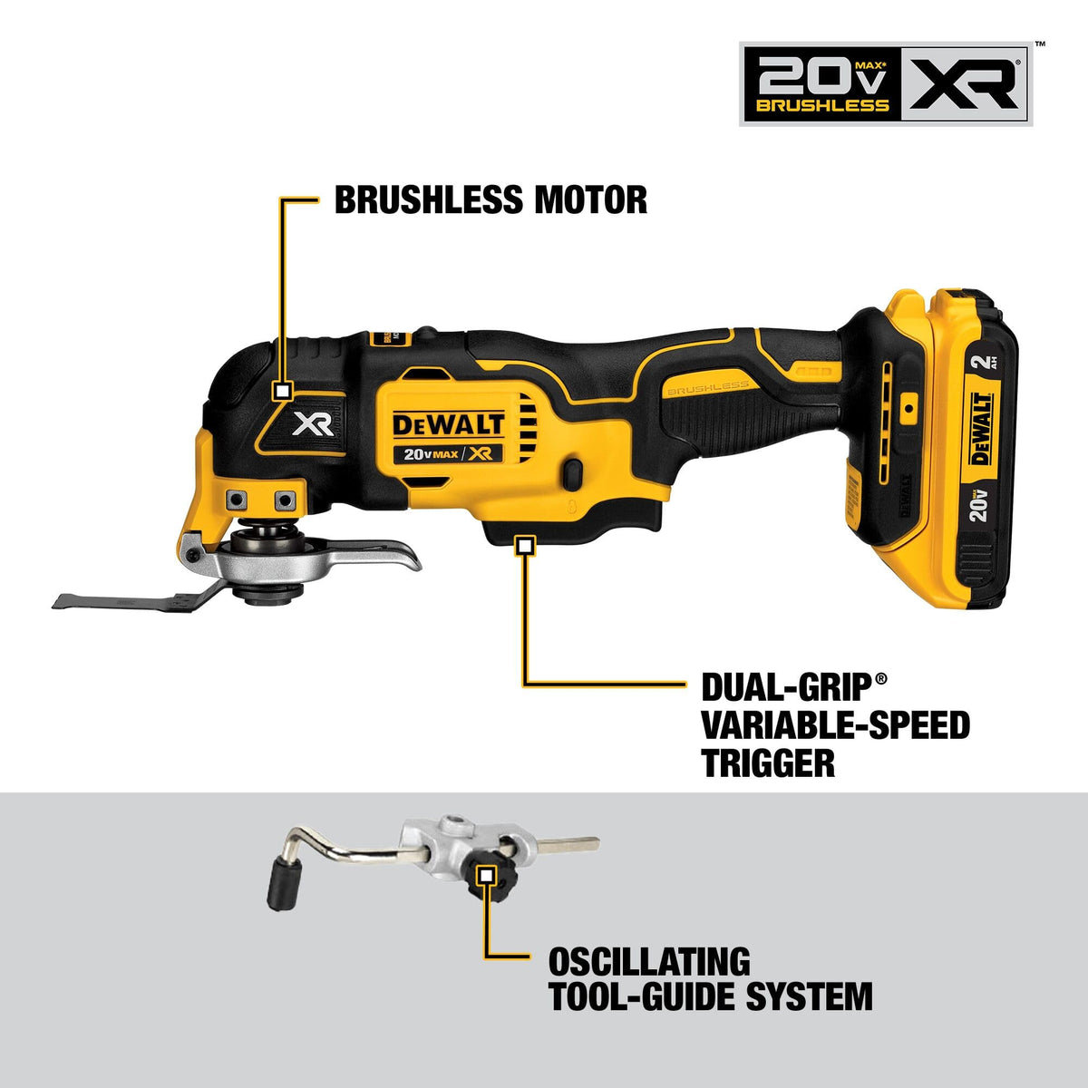 20V MAX Power Tools, 9 Cordless Tool Combo, Impact and Drill Driver, Oscillating Tool, Grinder,Circular and Reciprocating Saw,Right Angle Drill,Speaker,LED Light, 2 Batteries,Charger (DCK940D2)