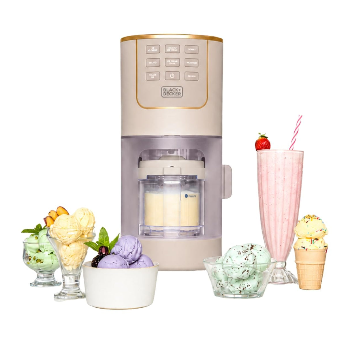 Ice Cream Maker for Families & Kids – Make Protein, Keto & Dairy-Ice Cream, Gelato & Milkshakes at Home – Easy Creamy Pint Machine with Mix-Ins