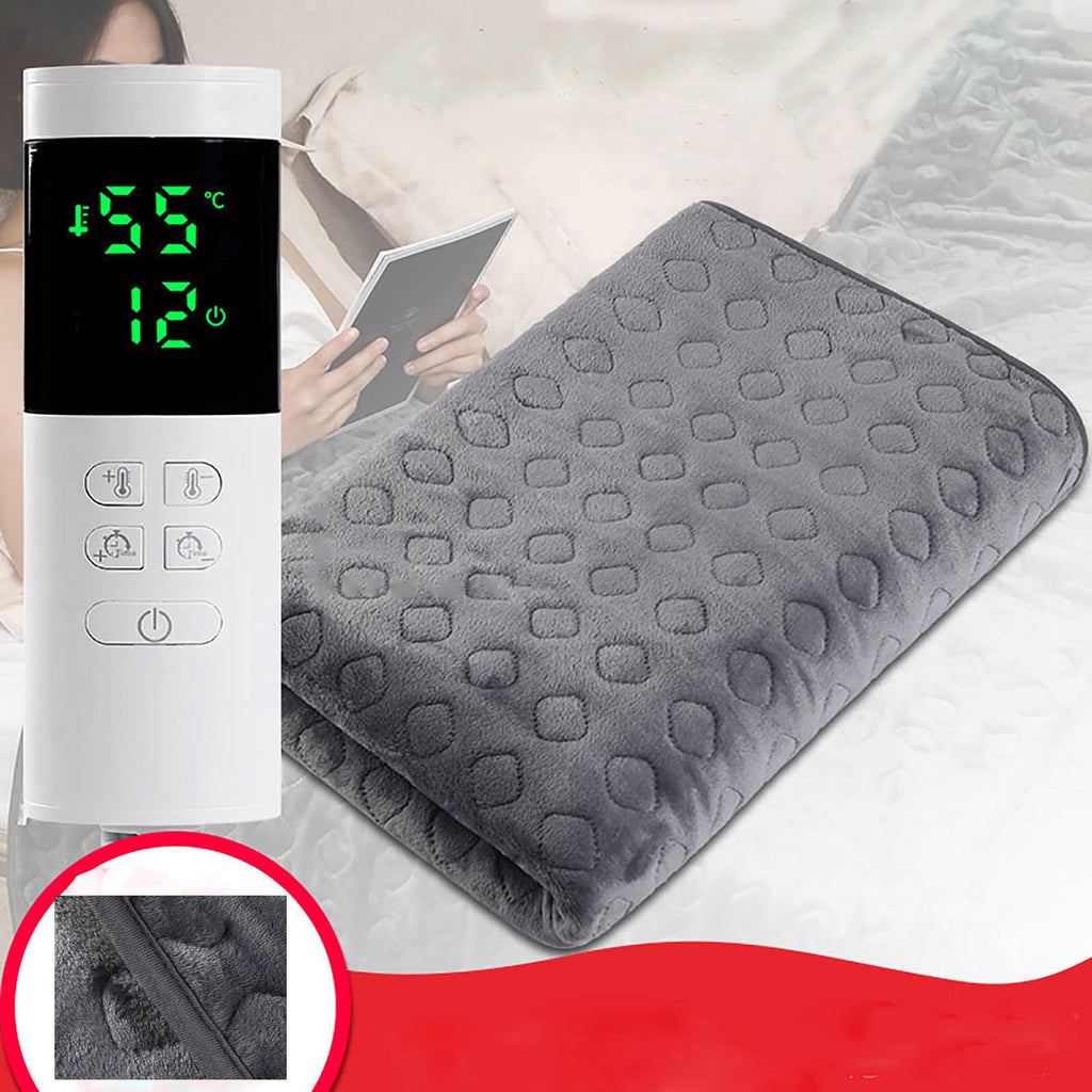 Bilu Electric Blankets Heated Blanket Soft Blanket Machine Washable For Home Travel Office (150X120Cm/59X47.2Inch) With 260Cm Extension Line, Bento Gray