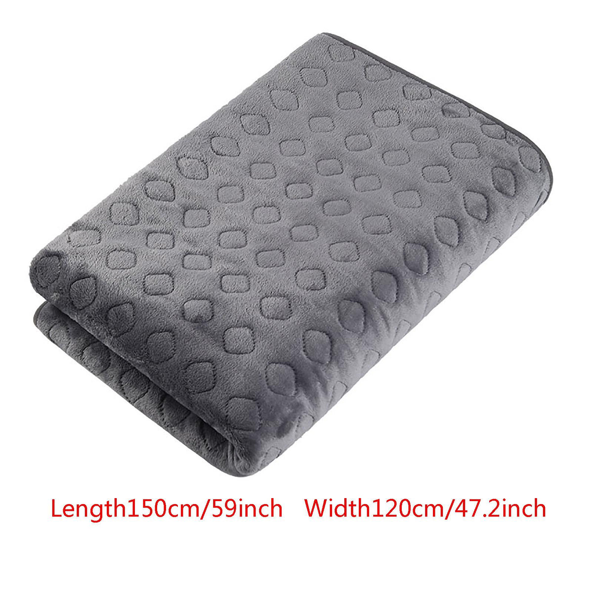 uublik Heating Pad for Back Pain Relief Heated Blanket Soft Blanket Machine Washable For Home Travel Office (150x120cm/59x47.2inch) With 260cm Extension Line