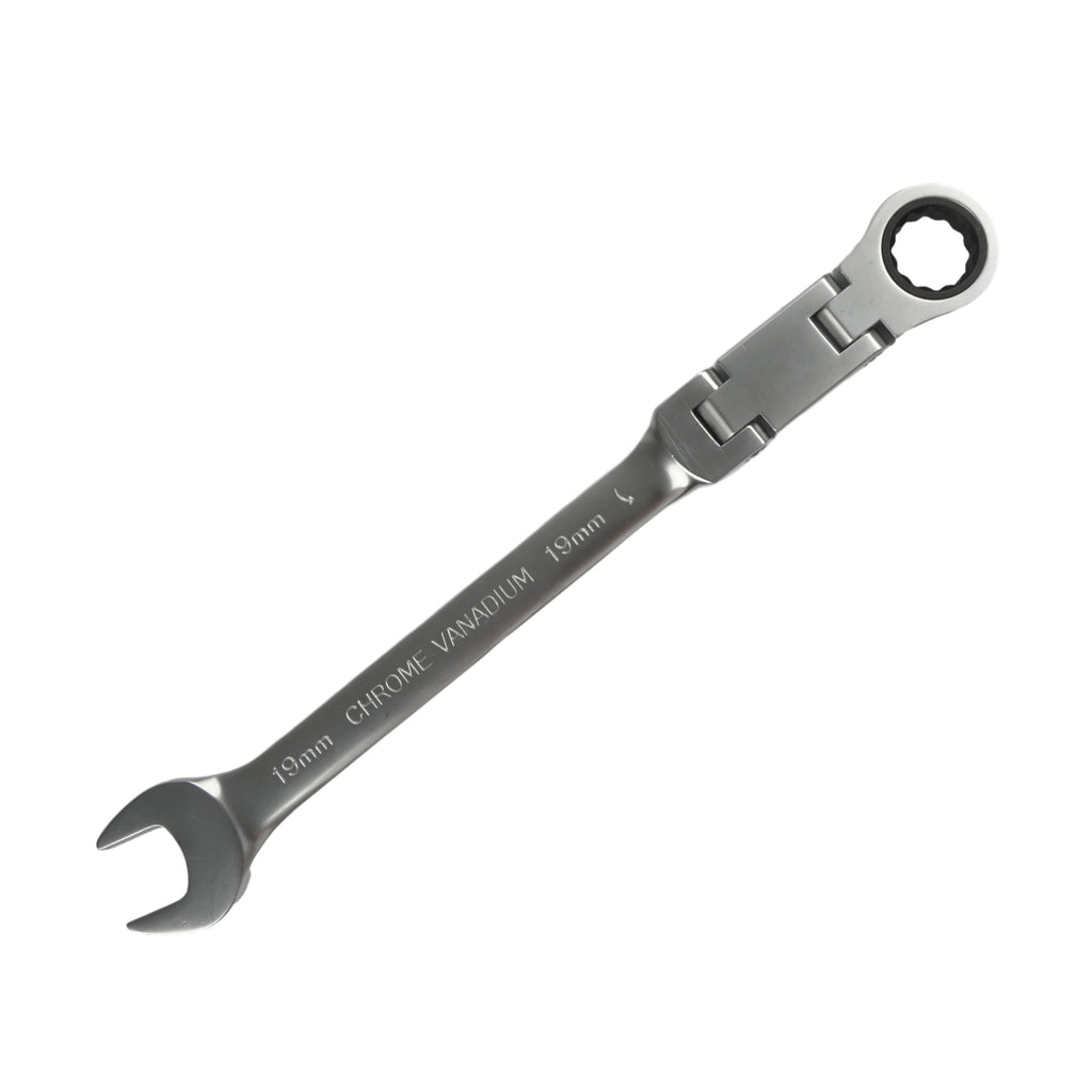 180° Flexible Head Ratchet Wrench Deep Offset 8-19mm Combination Dual-purpose Ratchet Tool Repair Ratchet Combination Set Car Hand Tools