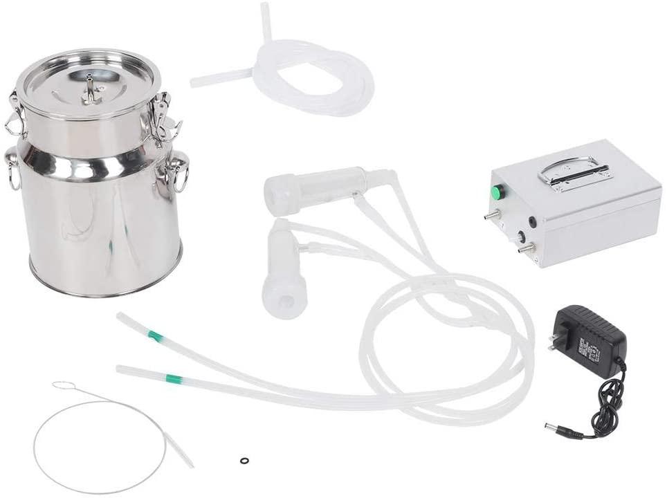 naroote electric milking machine, 5l mini electric pulsation milking machine milker livestock husbandry and breeding machine voltage 100-240v(5l sheep)