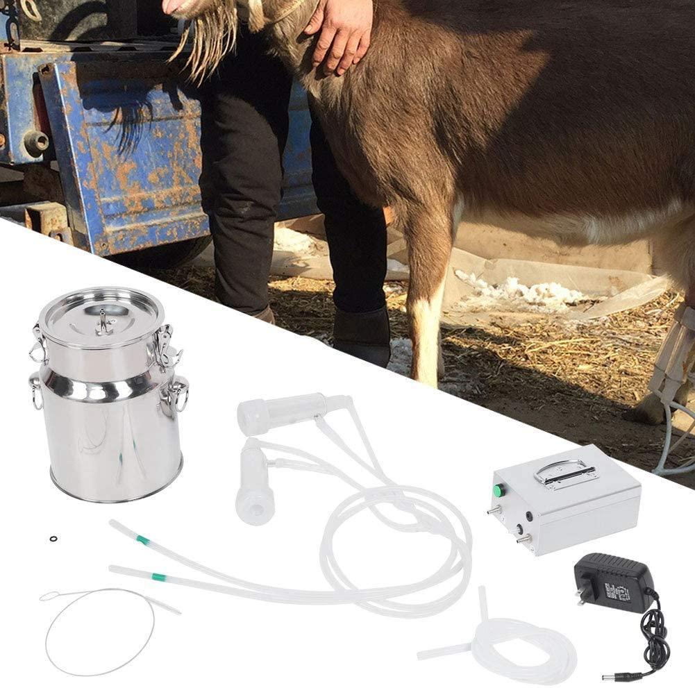 naroote electric milking machine, 5l mini electric pulsation milking machine milker livestock husbandry and breeding machine voltage 100-240v(5l sheep)