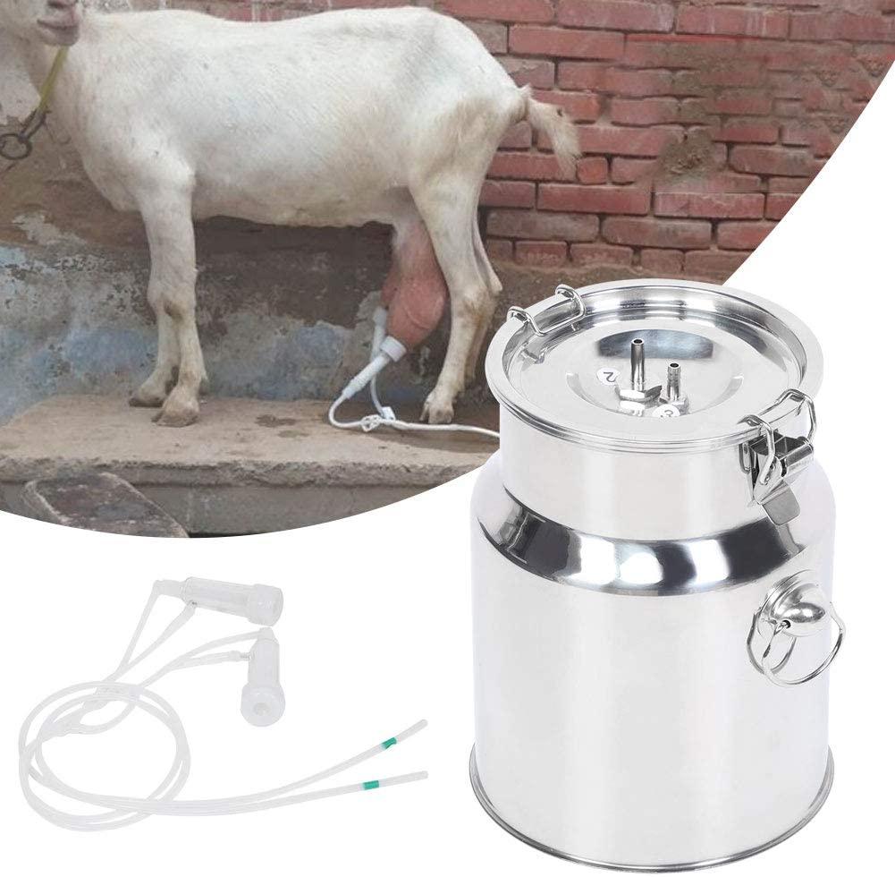 naroote electric milking machine, 5l mini electric pulsation milking machine milker livestock husbandry and breeding machine voltage 100-240v(5l sheep)