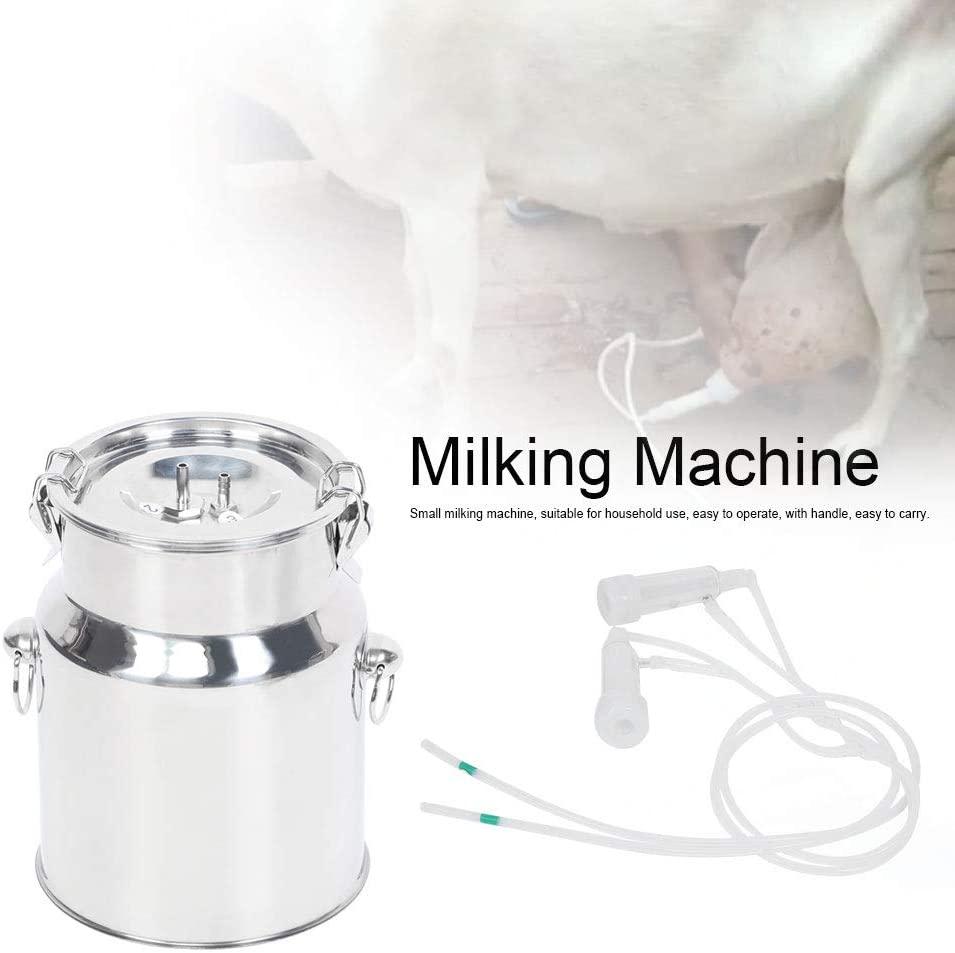 5l electric milking machine for goat cow, vacuum pulsation suction pump milker machine, mini household milking machine, farm goat milking supplies cow milker 110v(sheep use)