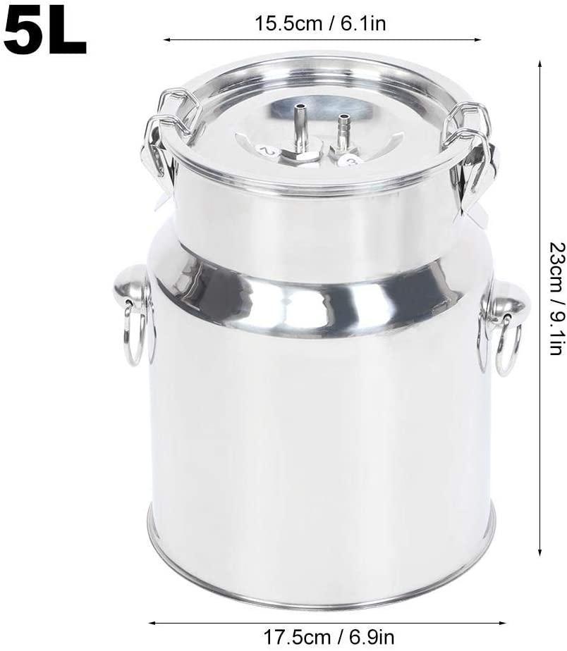 5l electric milking machine for goat cow, vacuum pulsation suction pump milker machine, mini household milking machine, farm goat milking supplies cow milker 110v(sheep use)