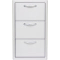 BLAZE BBQ GRILLS 16" STAINLESS STEEL TRIPLE STORAGE DRAWERS